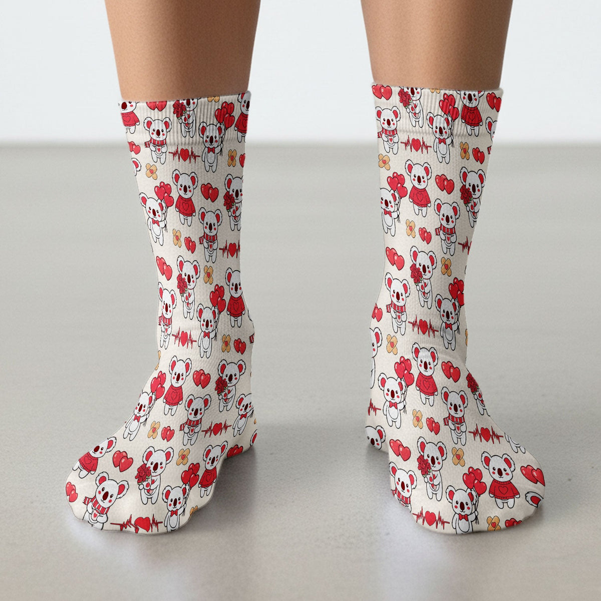 Sweet Koala Socks - Valentines Day Gift For Nurse