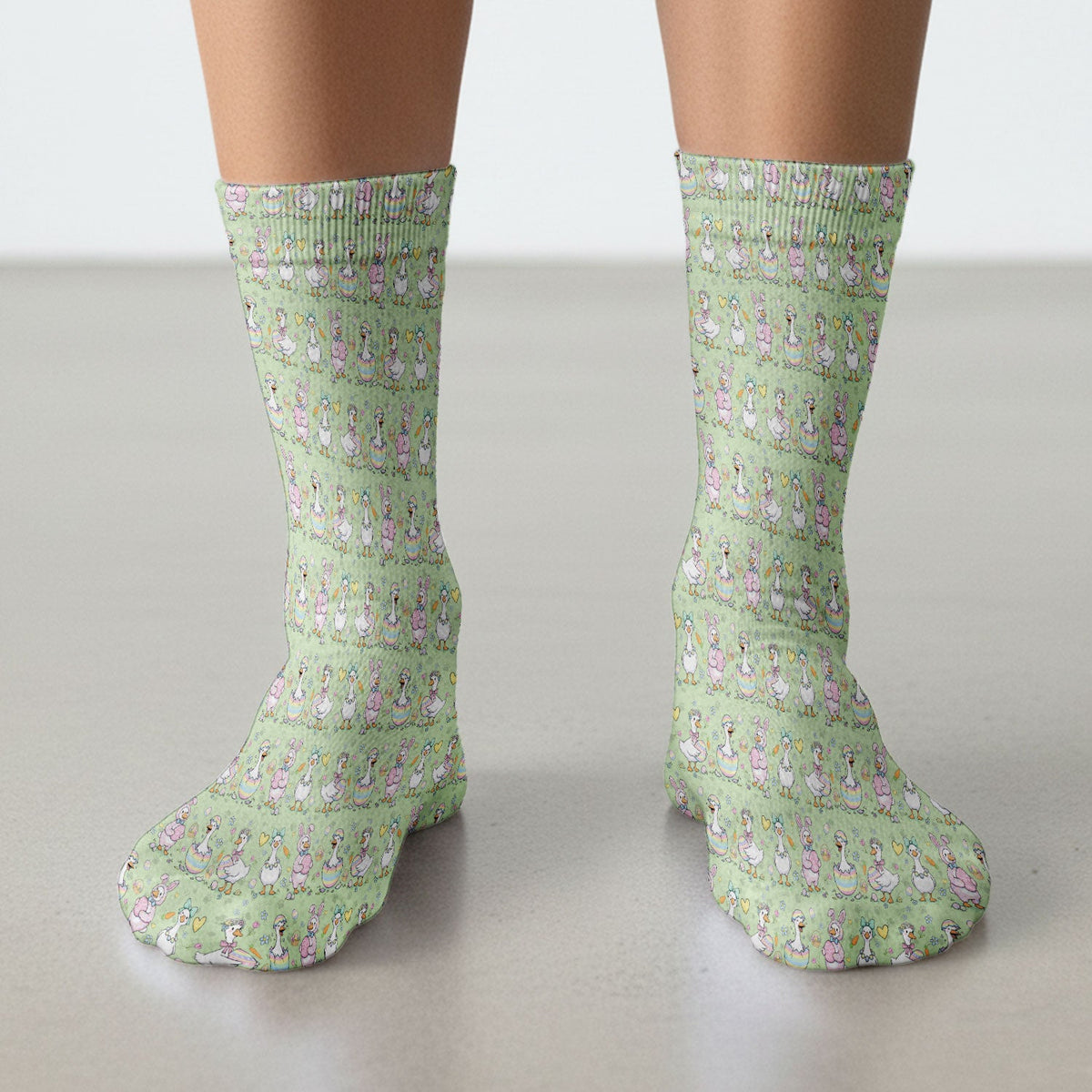 Goose Bunny Egg Nurse Socks - Easter Gift