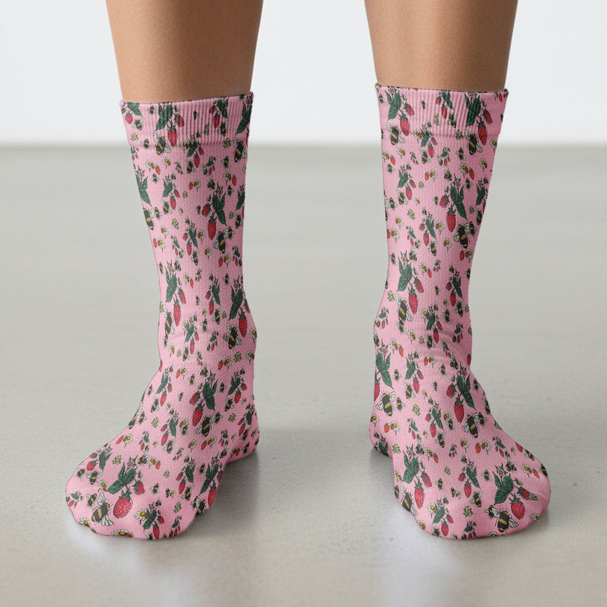 Strawberry Bee Daisy Nurse Socks