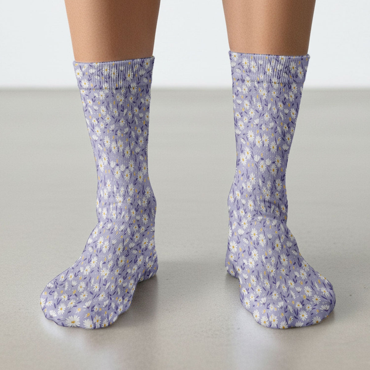 Purple Daisy Botanical Nurse Socks