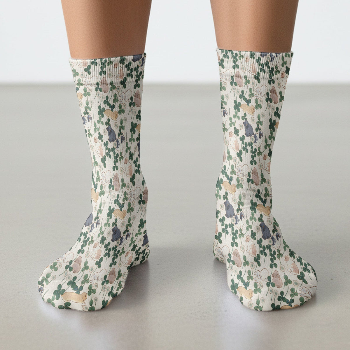 Bunny Clover Garden Meadow Nurse Socks