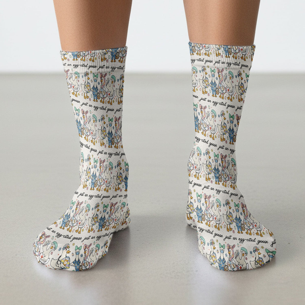 Easter Goose Nurse Socks