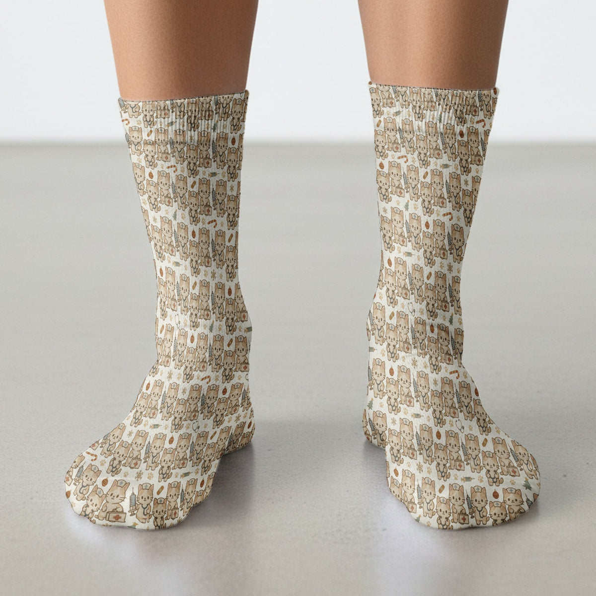 Kitty Nurse Socks - Christmas Gift
