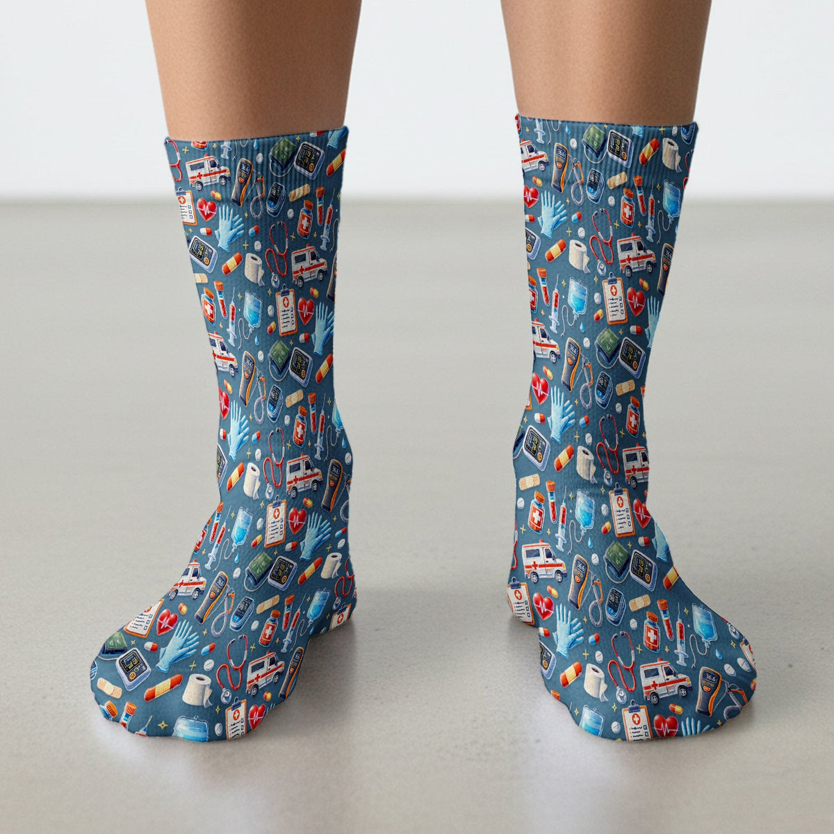 Ambulance Stethoscope Tools Nurse Socks