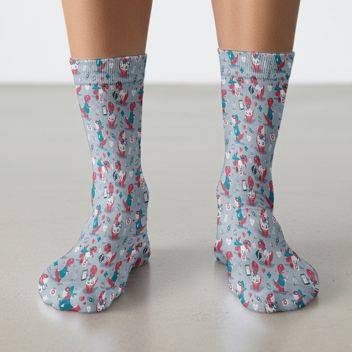 Dinosaur Doctor Nurse Socks