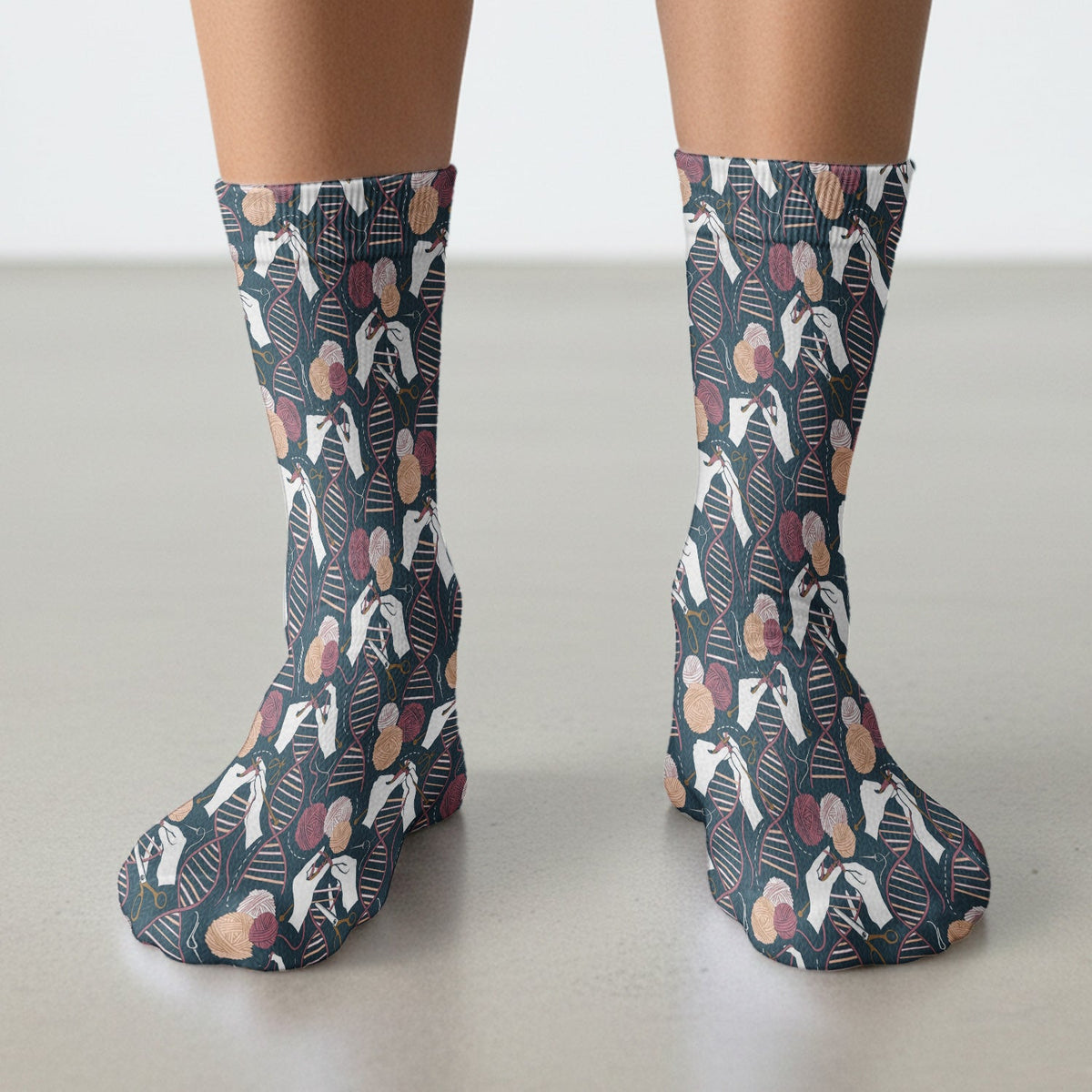 DNA Helix Yarn Nurse Socks