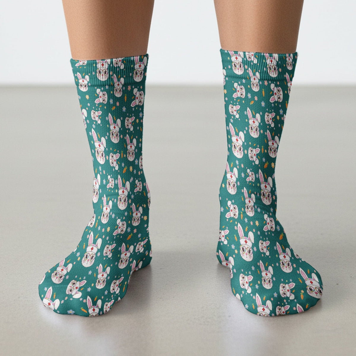 Bunny Nurse Socks - Easter Gift