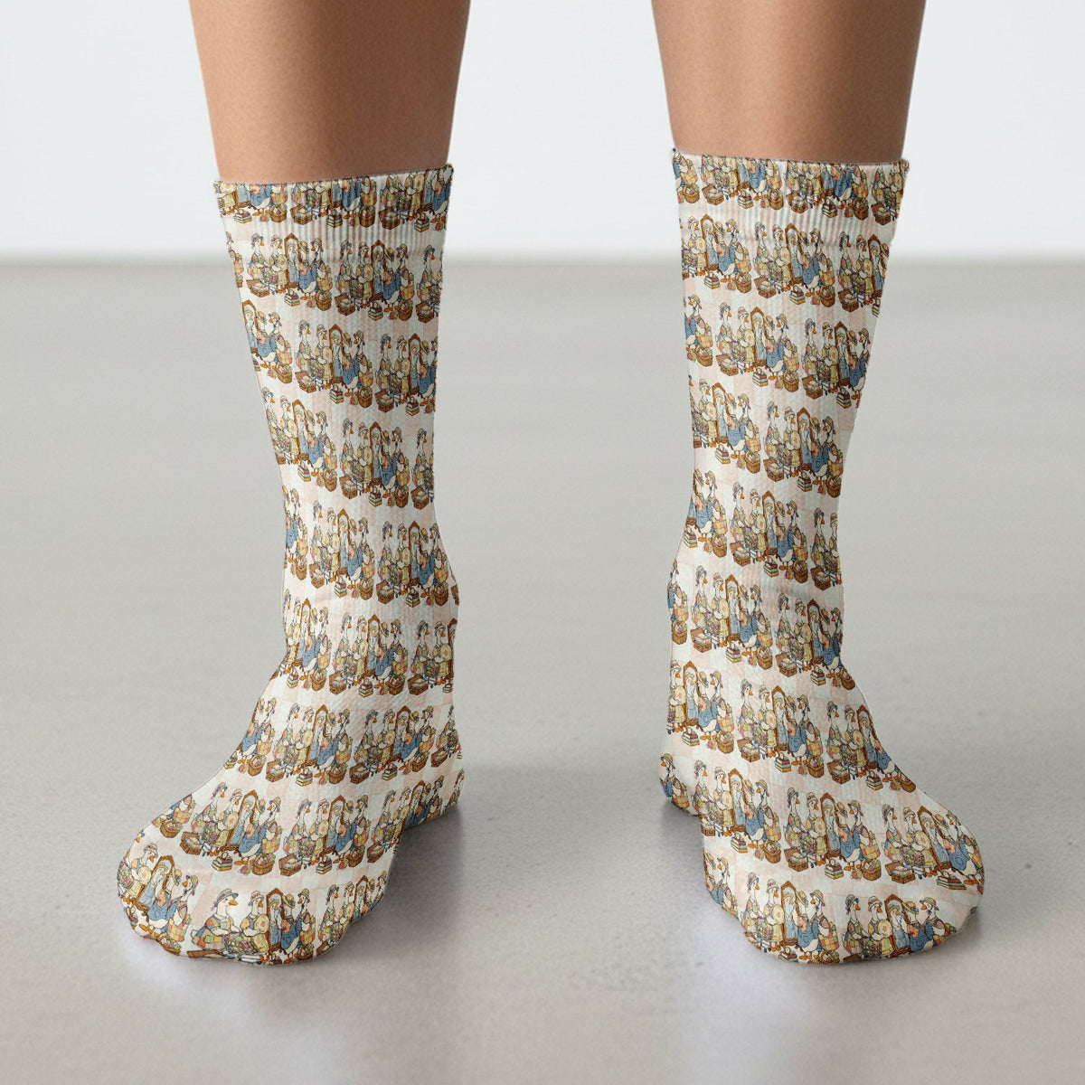 Vintage Goose Market Nurse Socks