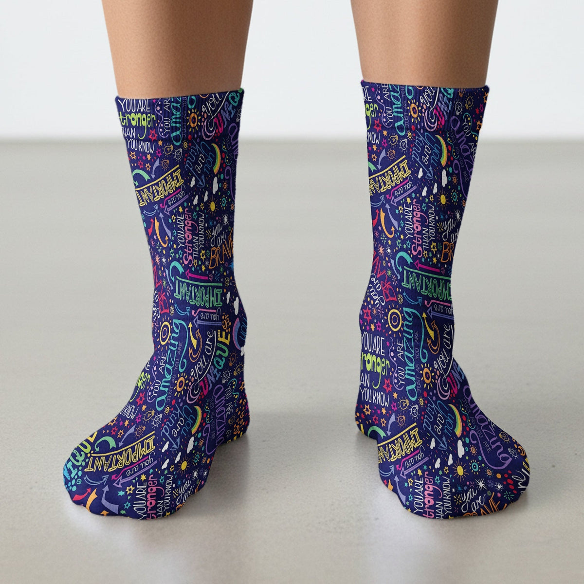 Inspirational Quote Nurse Socks