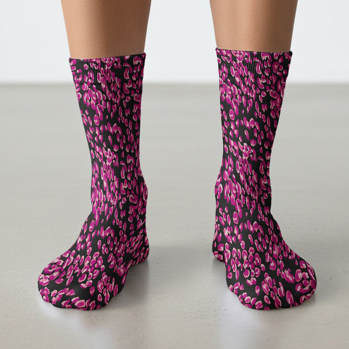 Falling Pink Rose Petals Nurse Socks