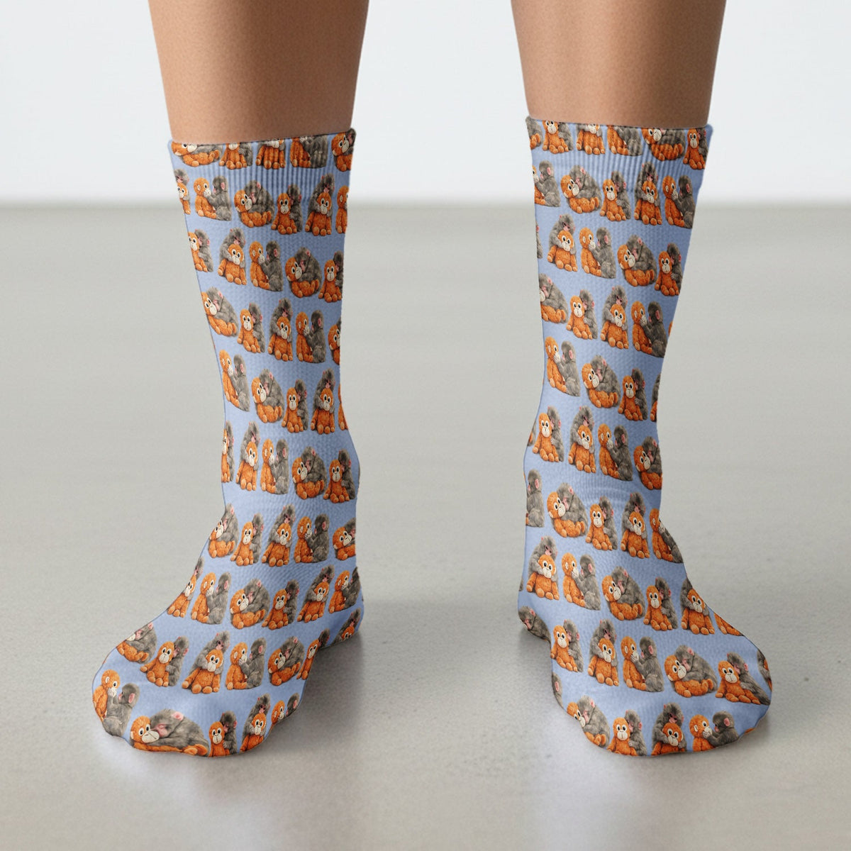 Cute Baby Monkey Plush Toy Nurse Socks