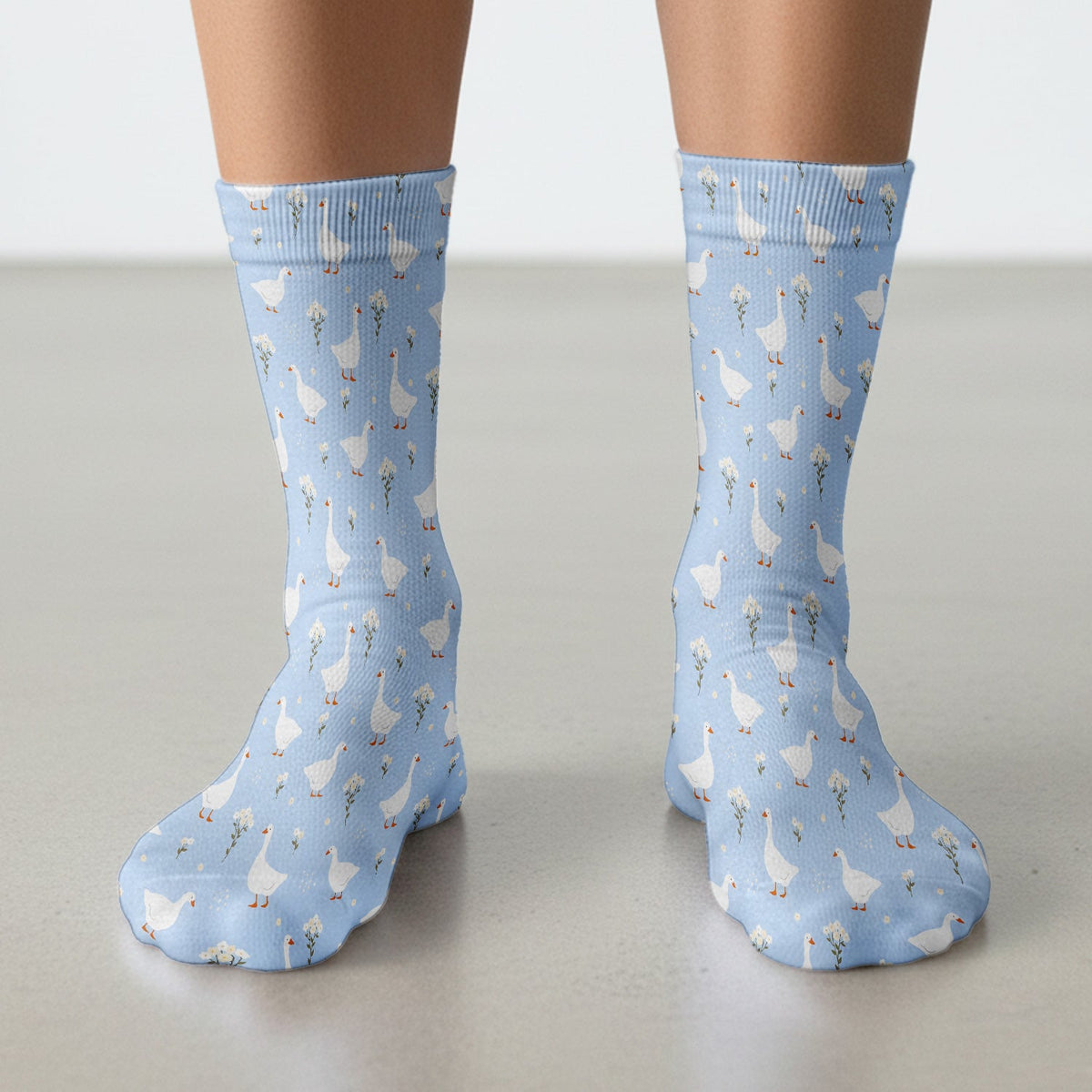 Blue Goose Floral Nurse Socks