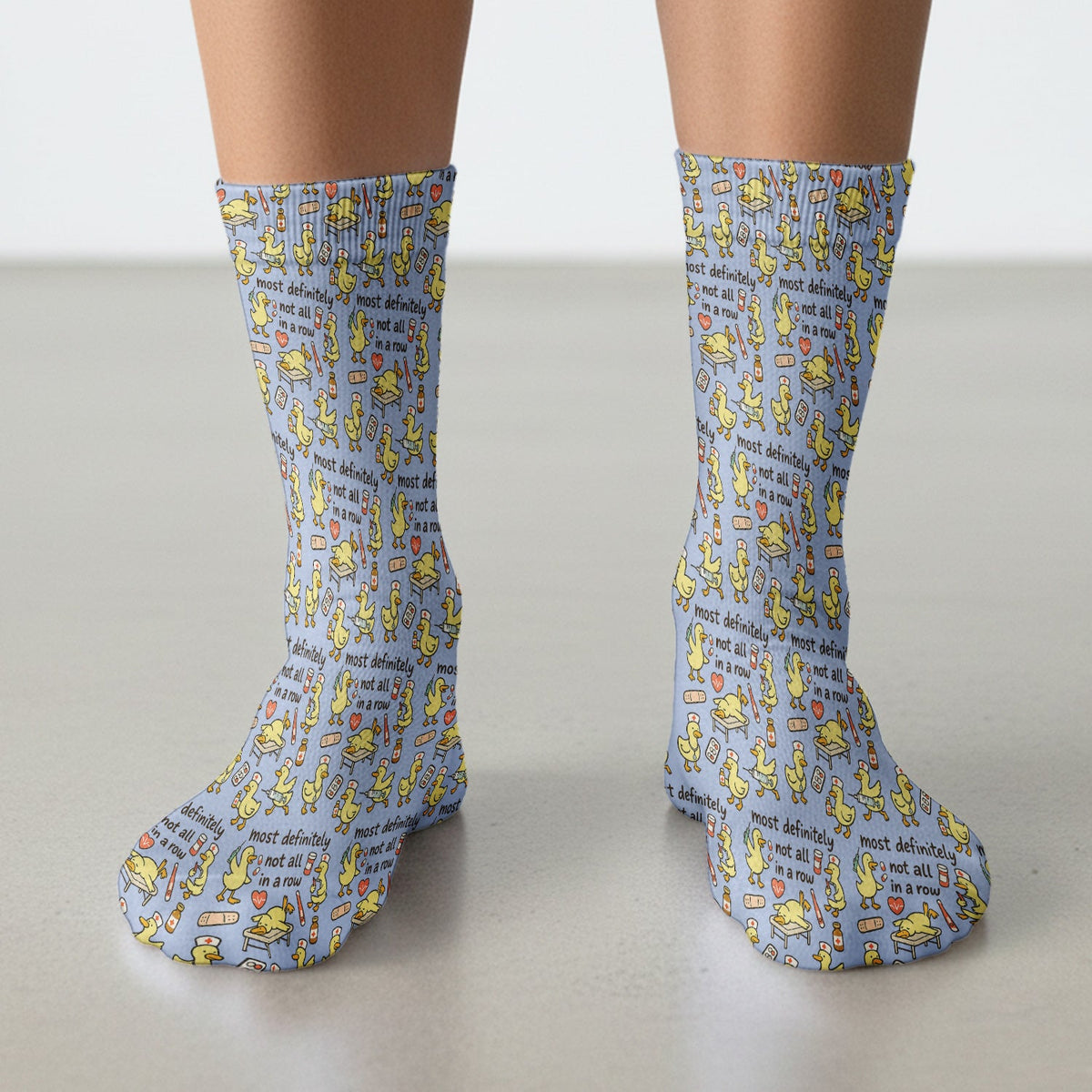Duck Medical Humor Nurse Socks
