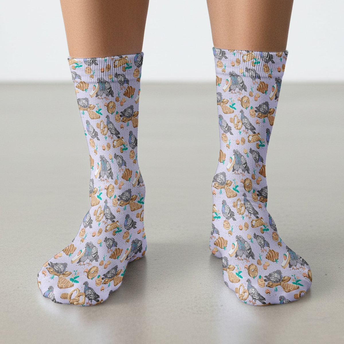 Pigeon Bread Snack Nurse Socks