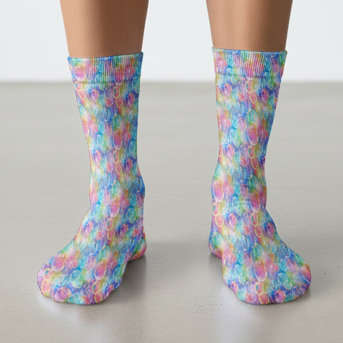 Colorful Floating Soap Bubble Nurse Socks