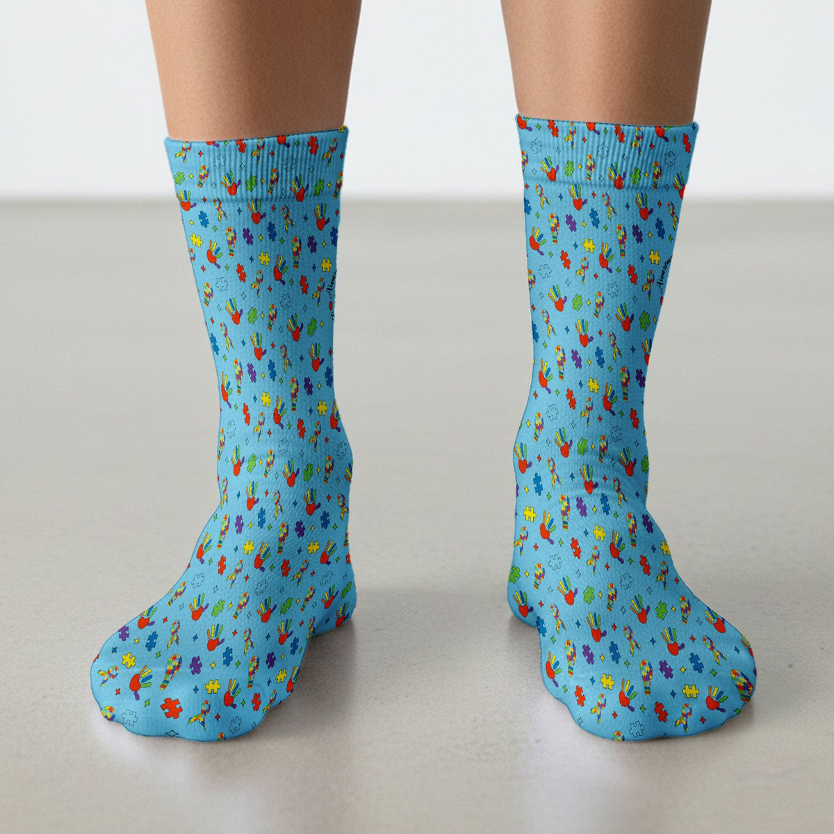 Autism Awareness Colorful Puzzle Nurse Socks