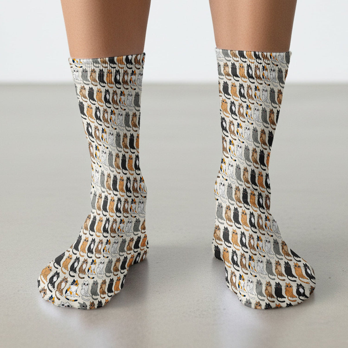 Cat Pattern Nurse Socks