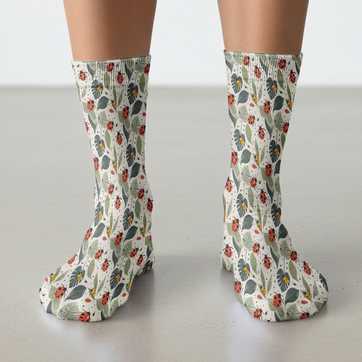 Ladybug Leaf Nature Nurse Socks