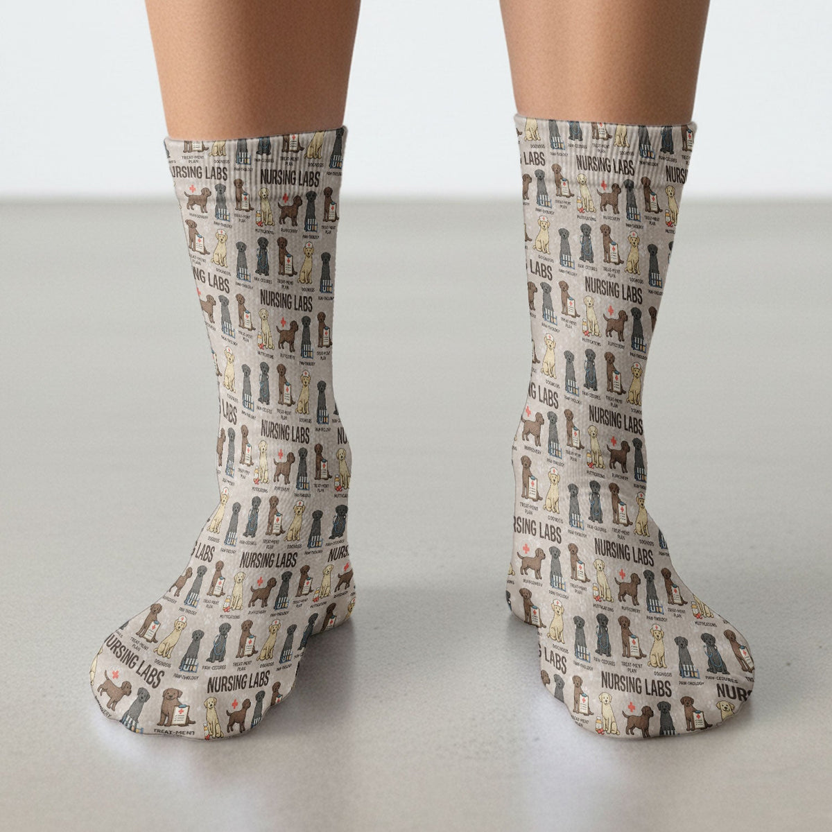 Lab Dog Nurse Socks