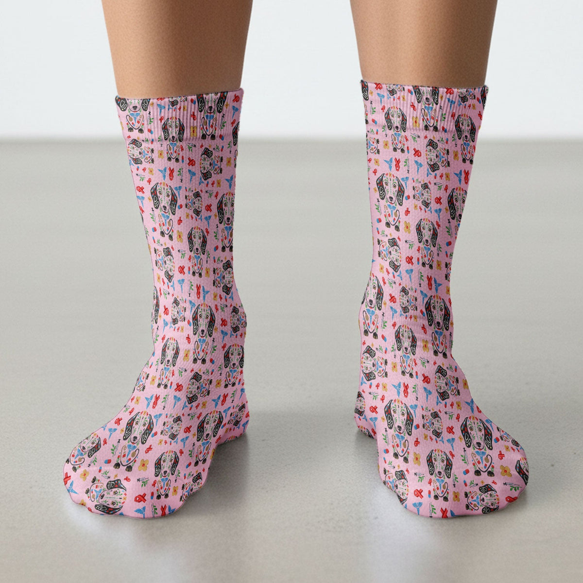 Dachshund Medical Icon Nurse Socks