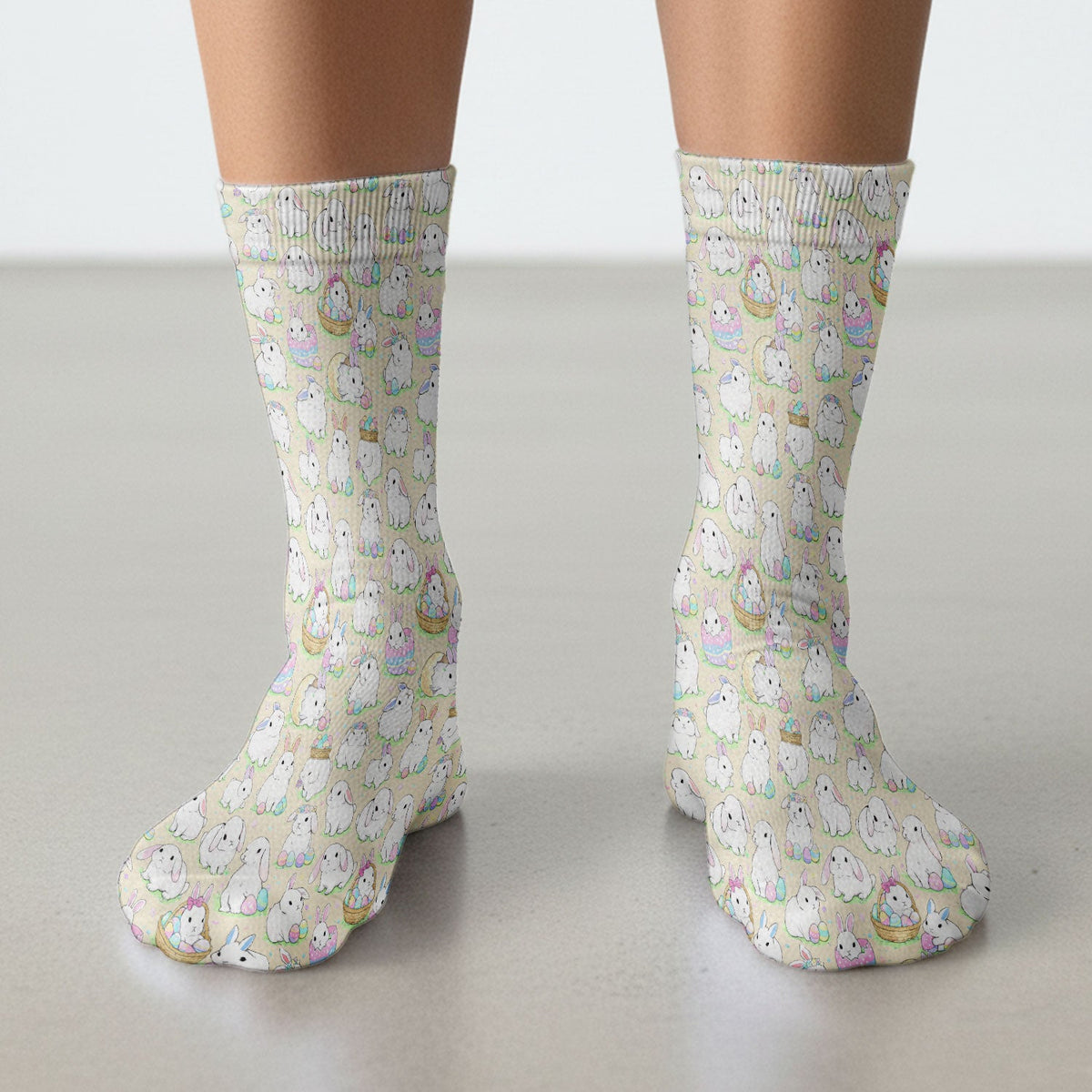 Bunny Egg Nurse Socks - Easter Gift