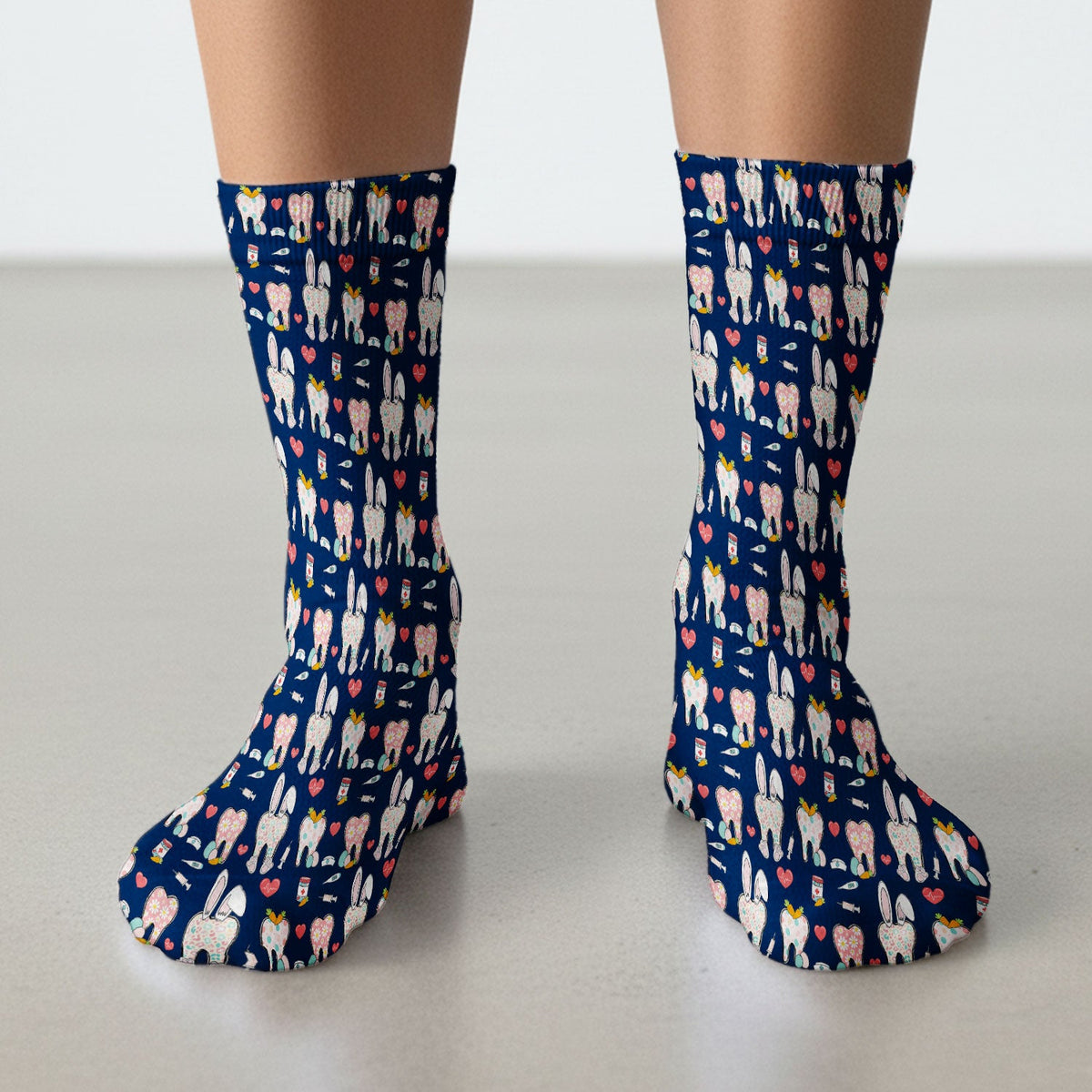 Easter Bunny Dentist Nurse Socks