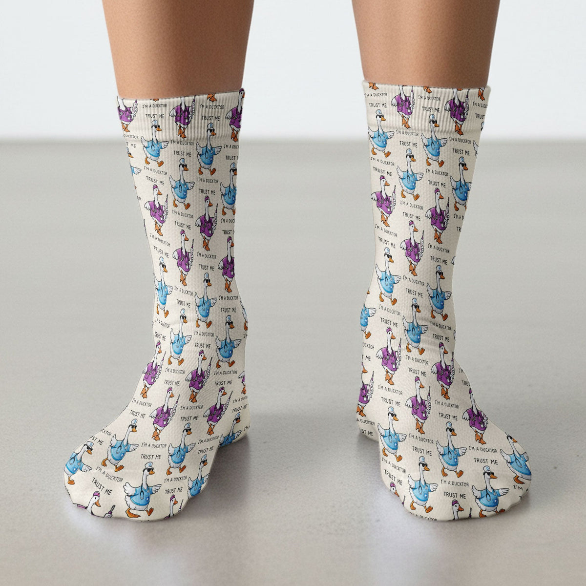Duck Cartoon Nurse Socks
