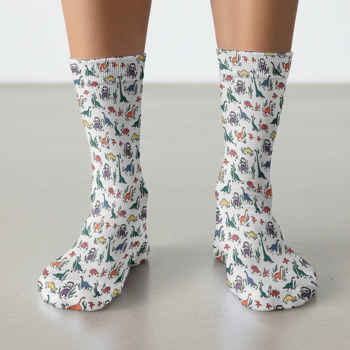 Dinosaur Leafy Garden Nurse Socks