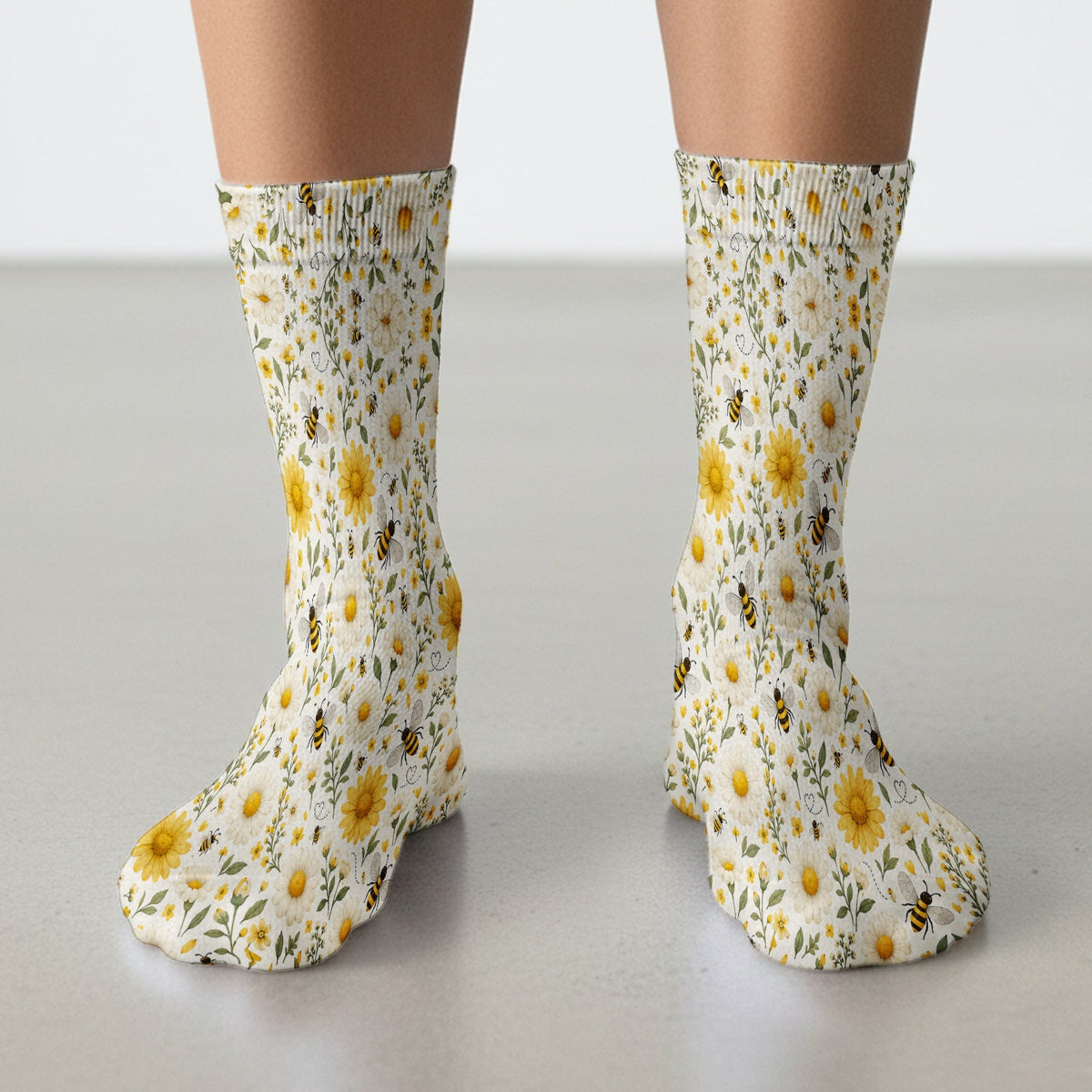 Honey Bee Daisy Nurse Socks