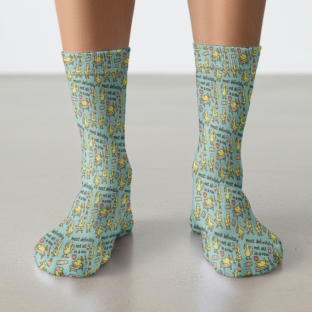Duck Medical Humor Nurse Socks