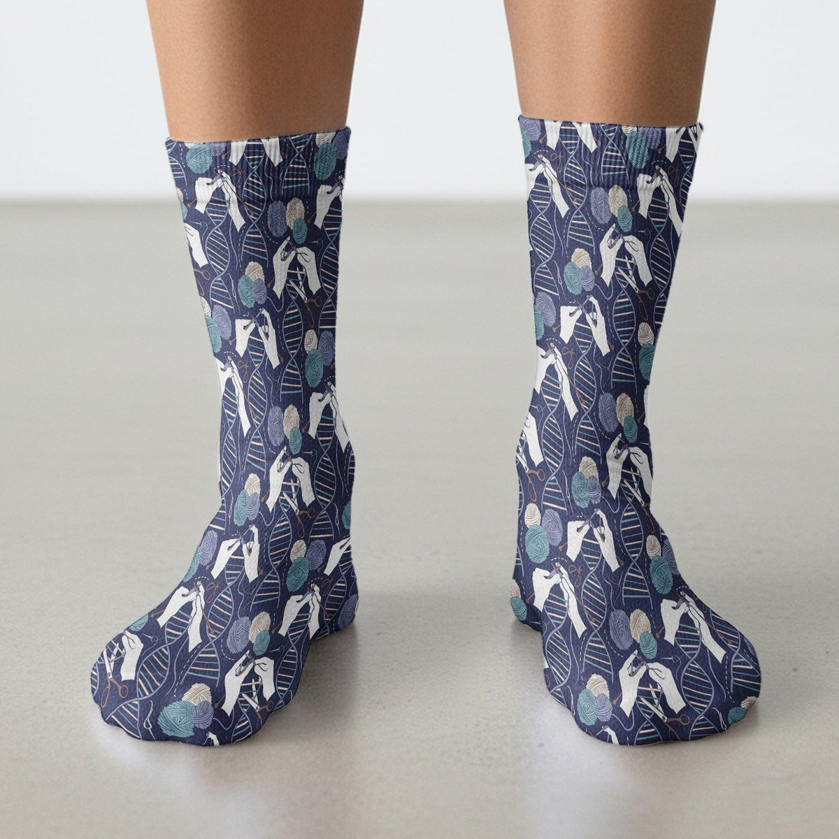 DNA Helix Yarn Nurse Socks