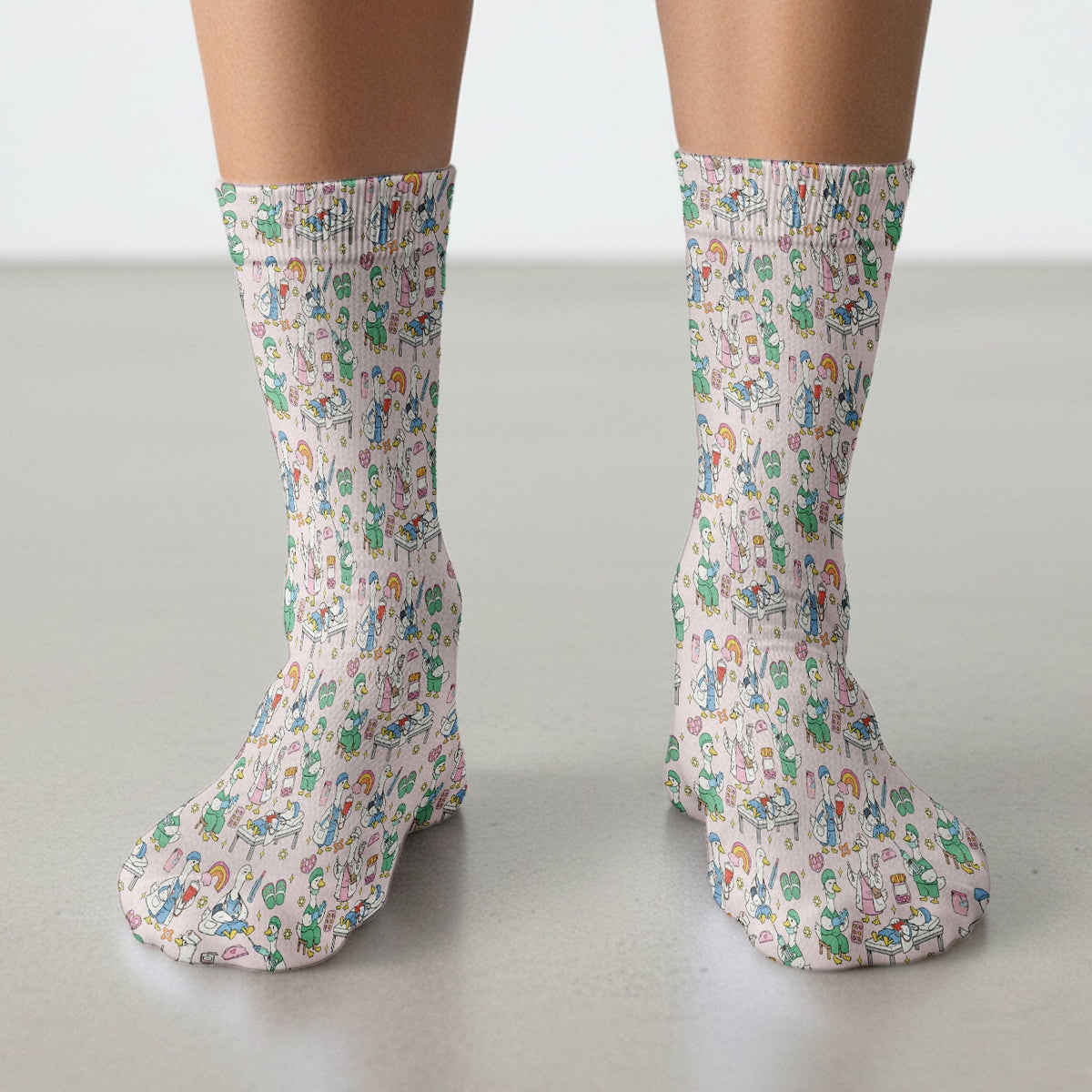 Duck Medical Doodle Nurse Socks