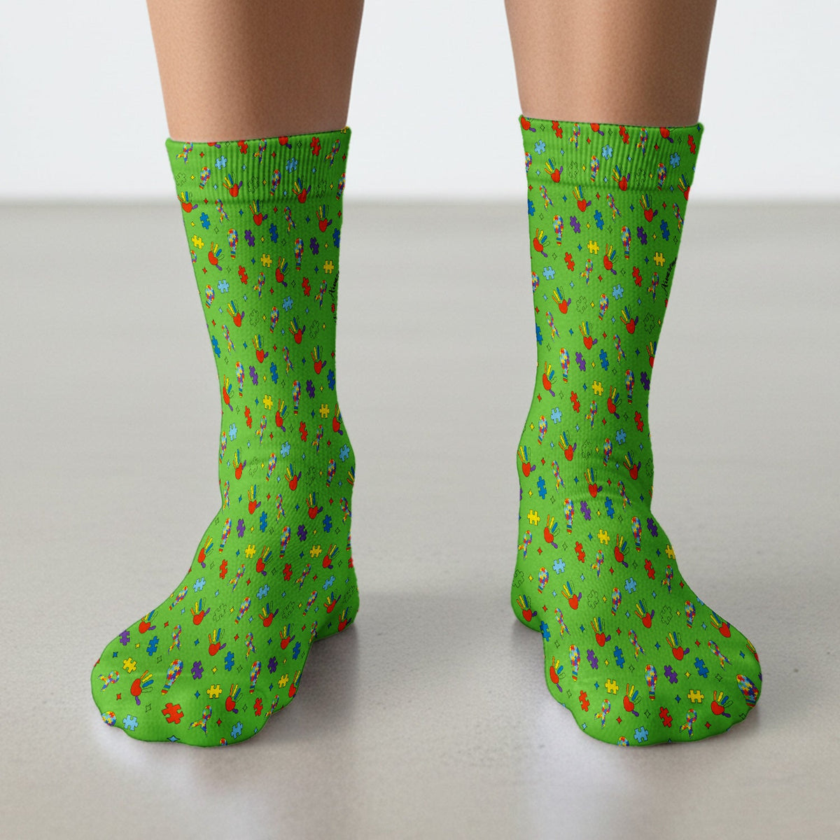 Autism Awareness Colorful Puzzle Nurse Socks