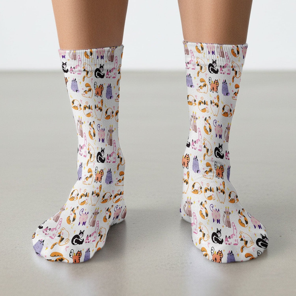 Cute Cats Pattern Nurse Socks