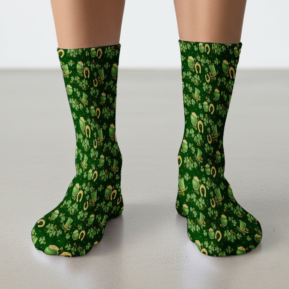 St Patrick Shamrock Nurse Socks