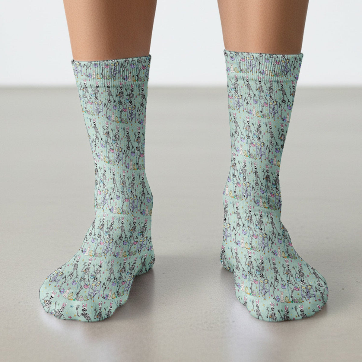Fun Skeleton Bunny Nurse Socks - Easter Gift