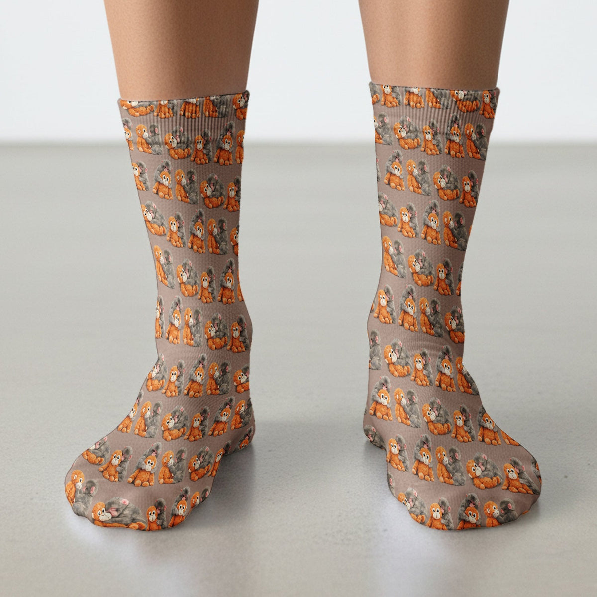 Cute Baby Monkey Plush Toy Nurse Socks