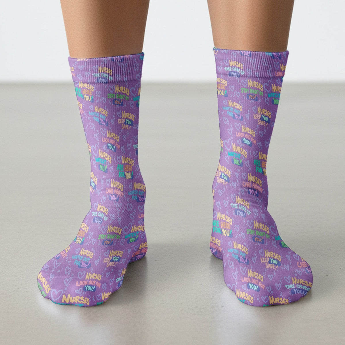 Nurse Quote Care Message Socks