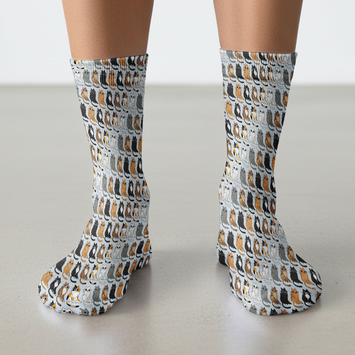 Cat Pattern Nurse Socks