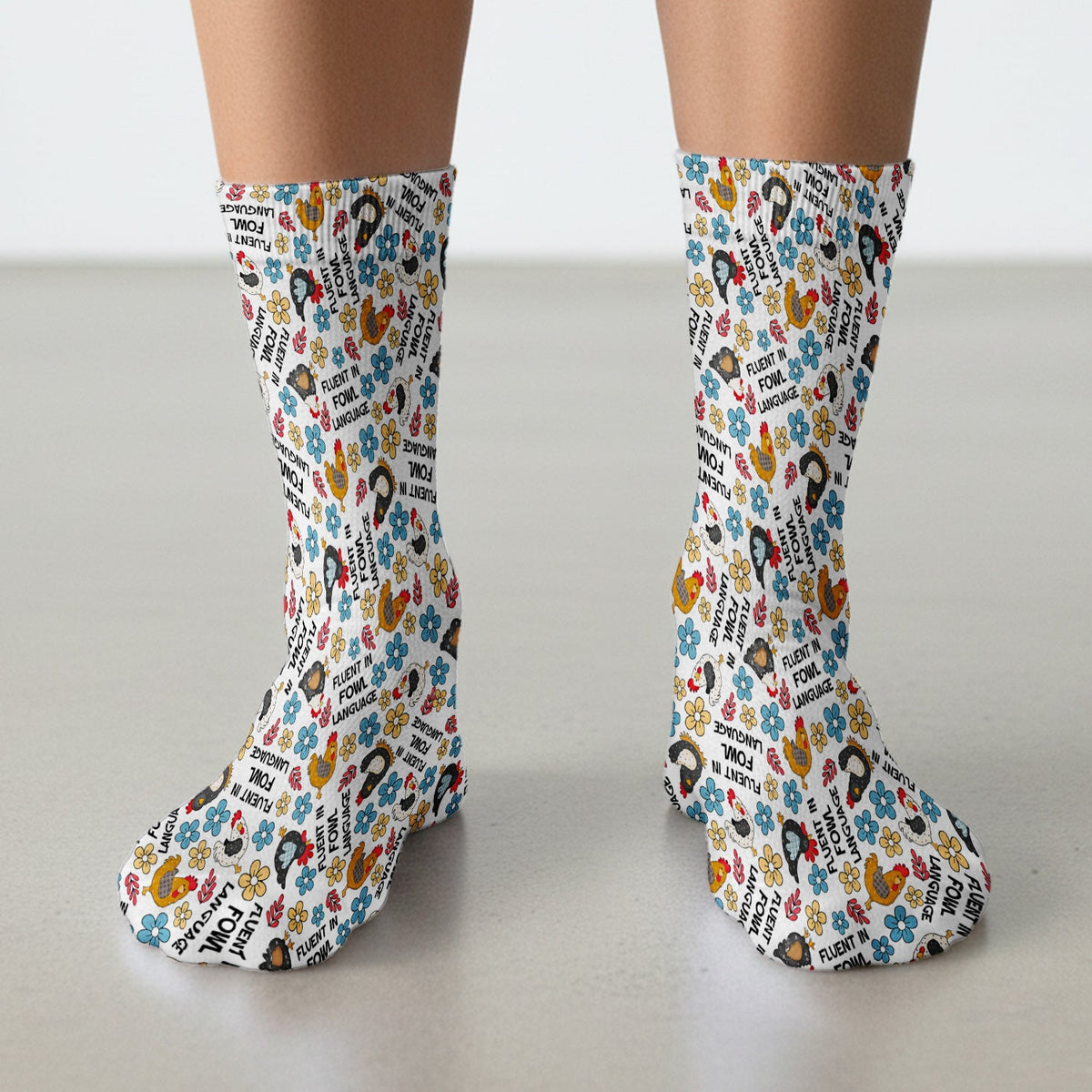 Fluent In Fowl Language Nurse Socks