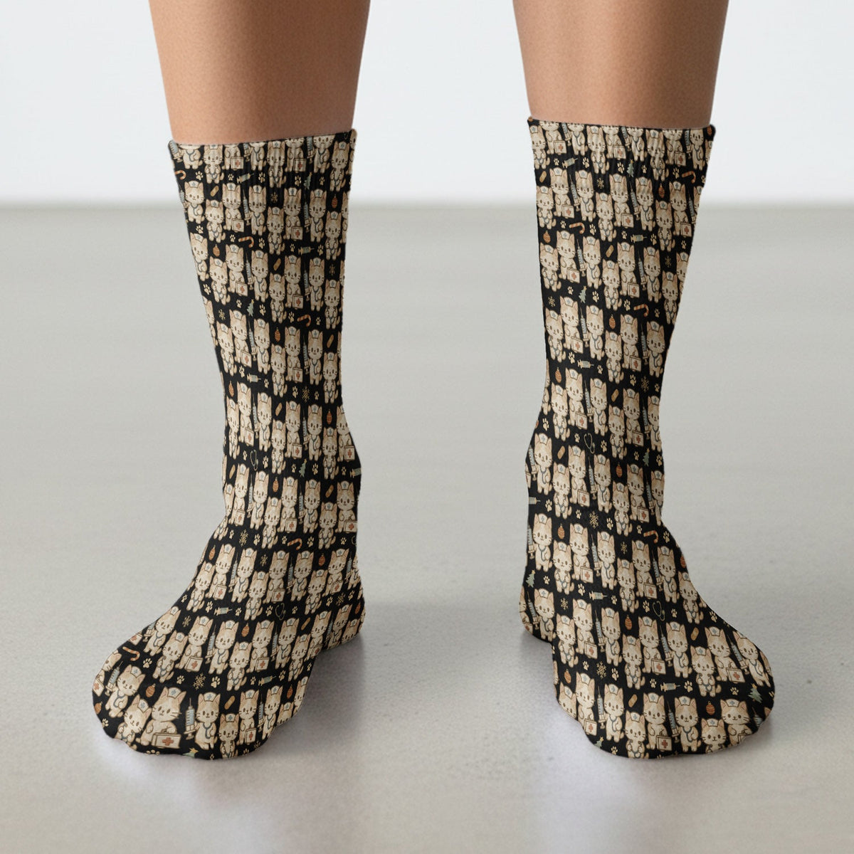 Kitty Nurse Socks - Christmas Gift