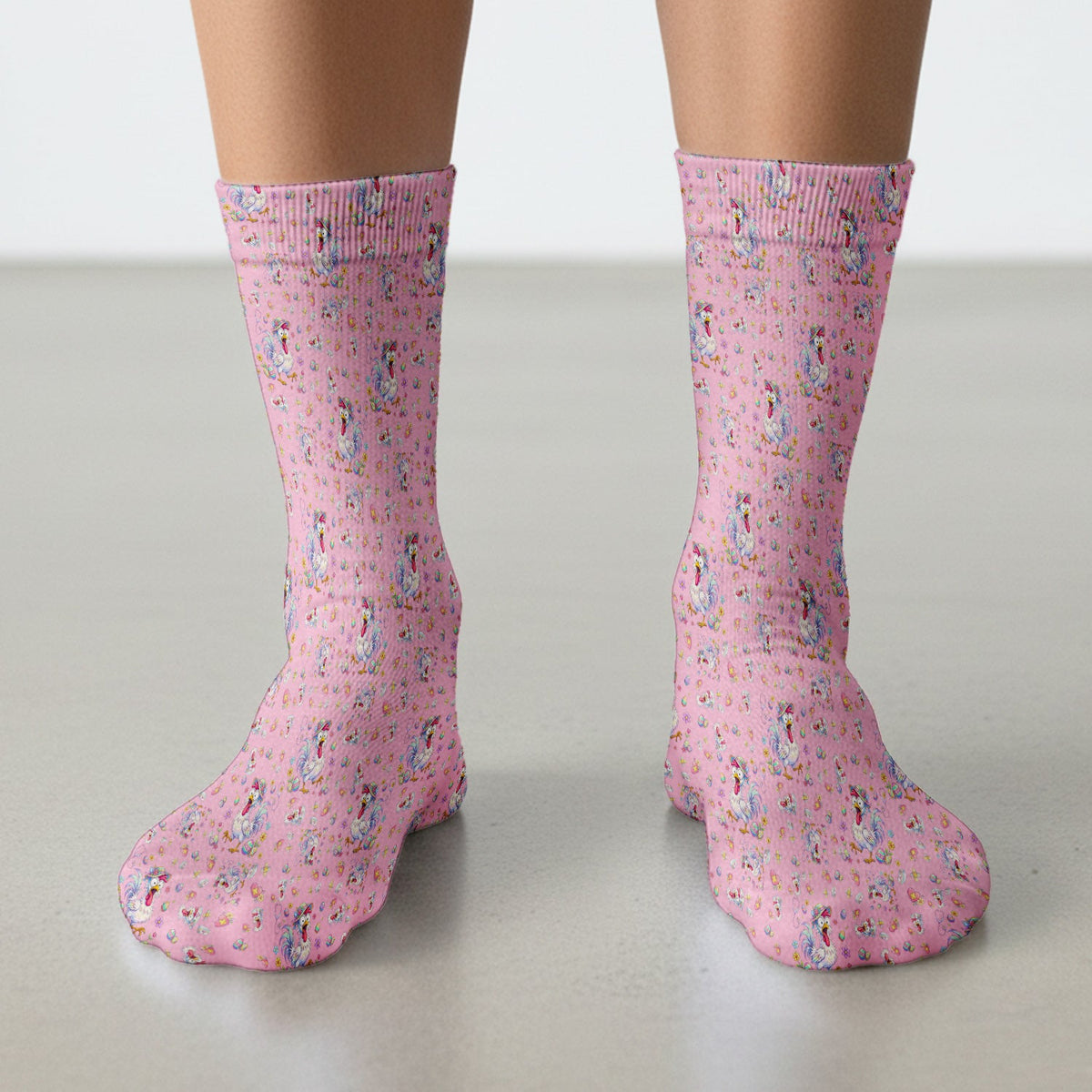 Easter Chicken Nurse Socks