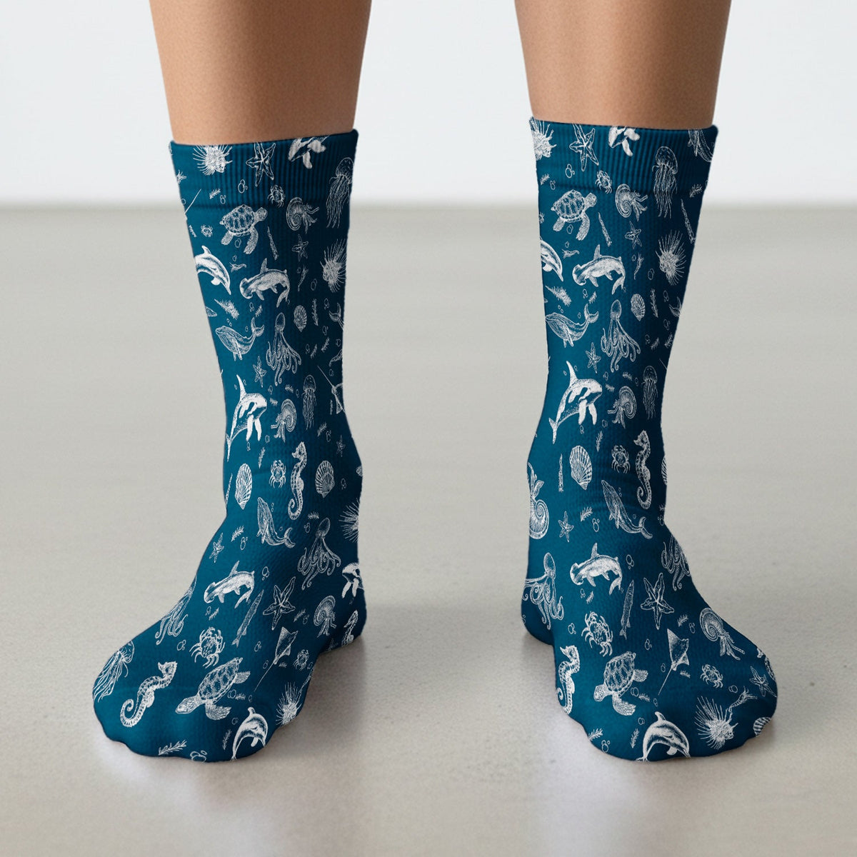 Marine Sea Life Nurse Socks