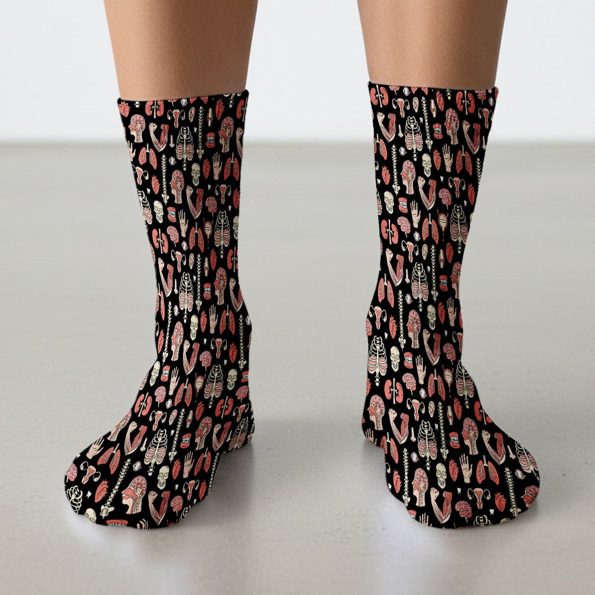 Human Anatomy Body Parts Nurse Socks
