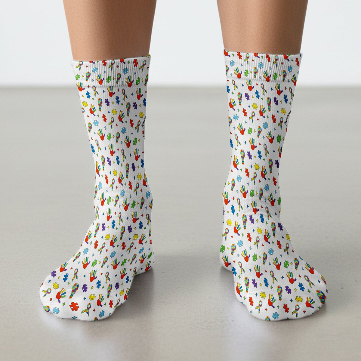 Autism Awareness Colorful Puzzle Nurse Socks