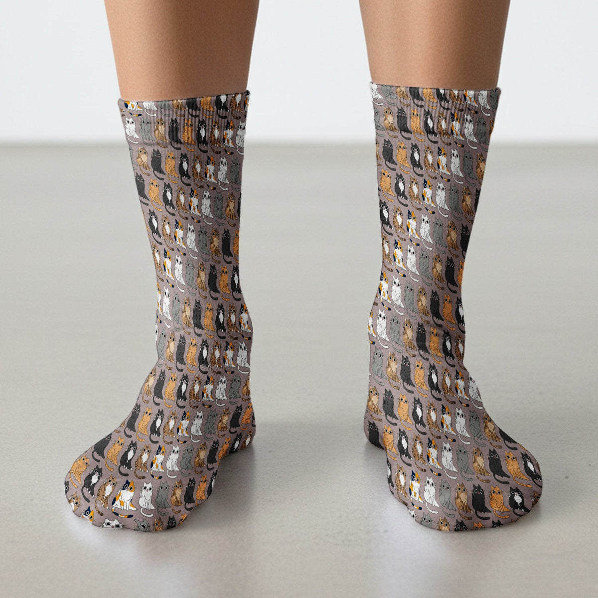 Cat Pattern Nurse Socks