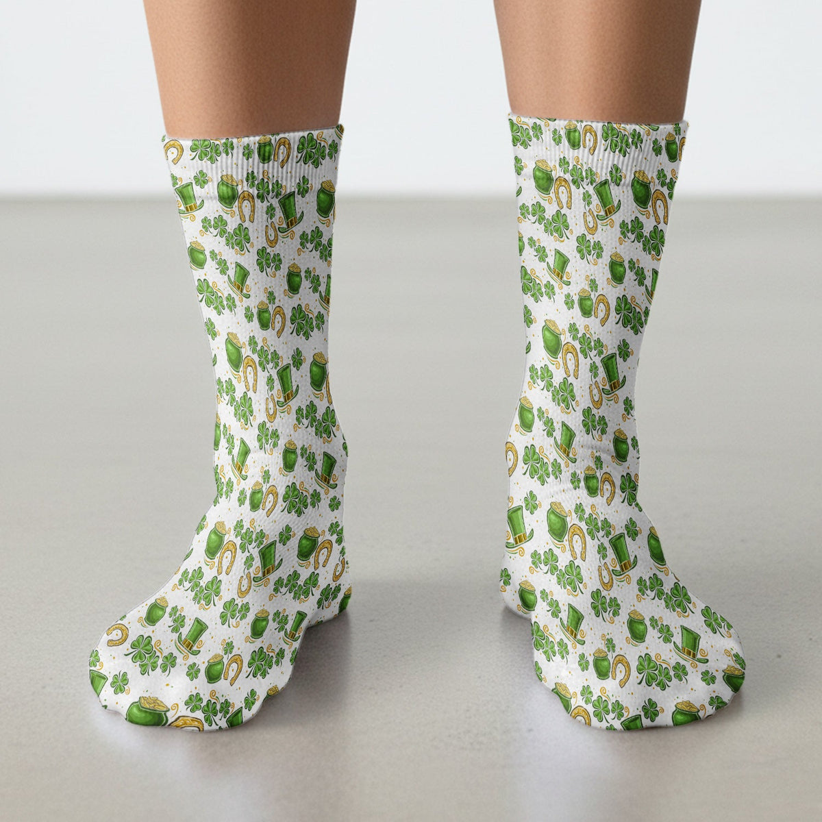 St Patrick Shamrock Nurse Socks