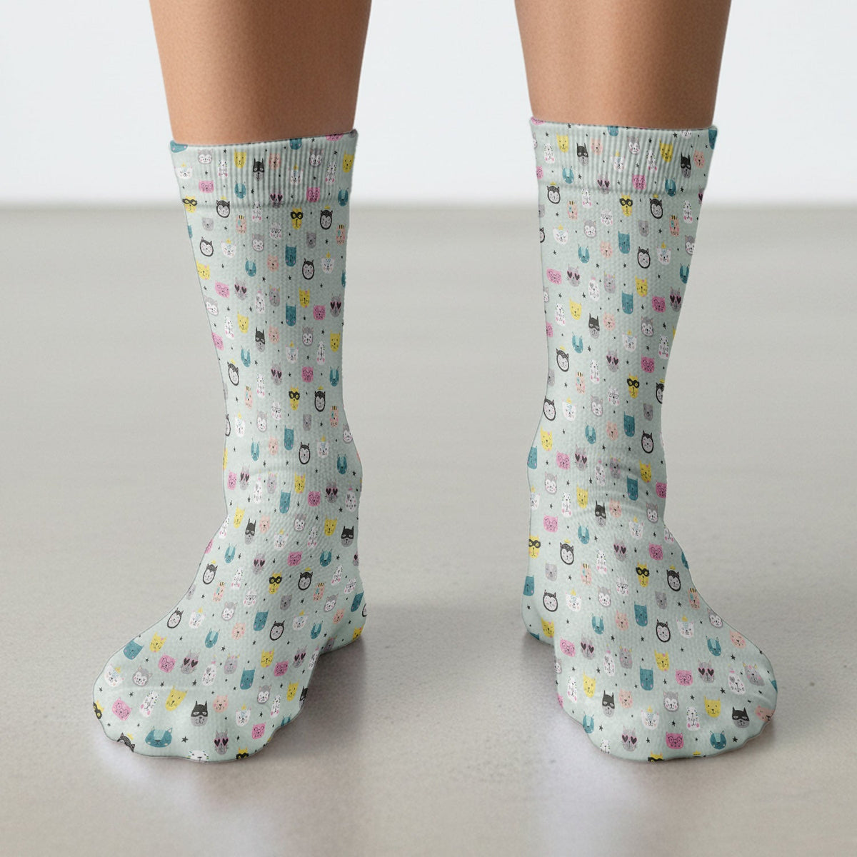 Colorful Cat Nurse Socks