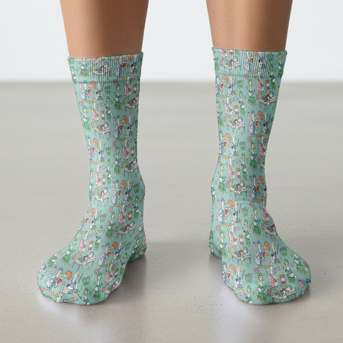 Duck Medical Doodle Nurse Socks