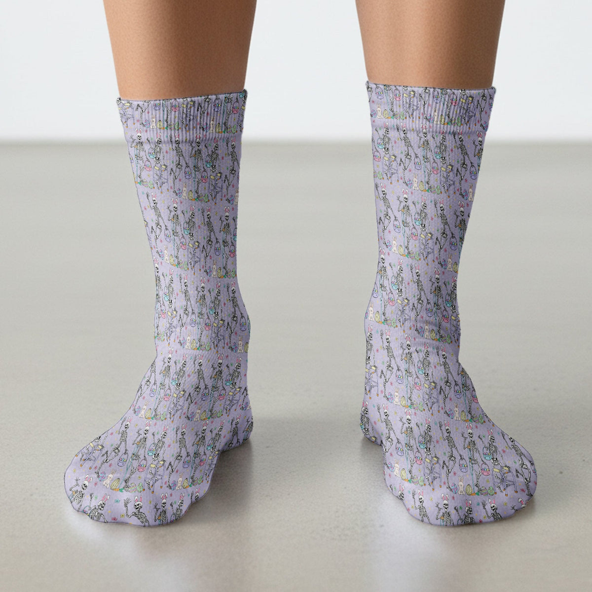 Fun Skeleton Bunny Nurse Socks - Easter Gift